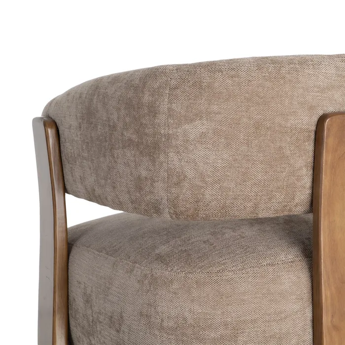 SILLÓN MARRÓN TEJIDO-MADERA 73 X 76,50 X 69 CM - Imagen 10