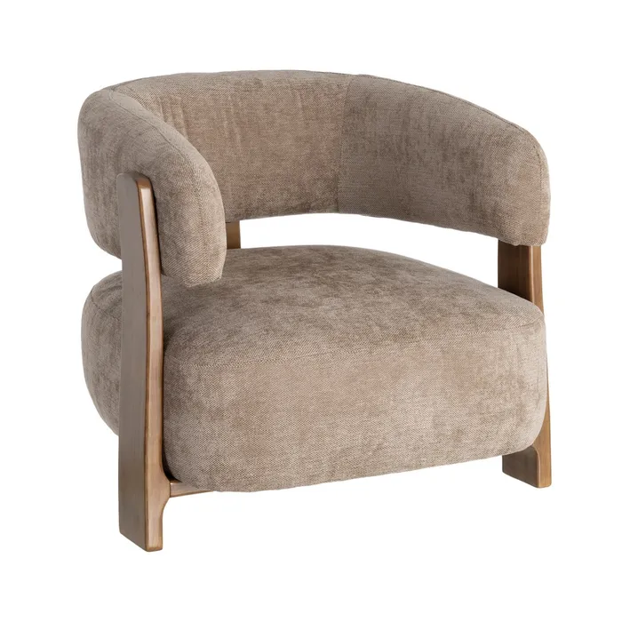 SILLÓN MARRÓN TEJIDO-MADERA 73 X 76,50 X 69 CM - Imagen 12