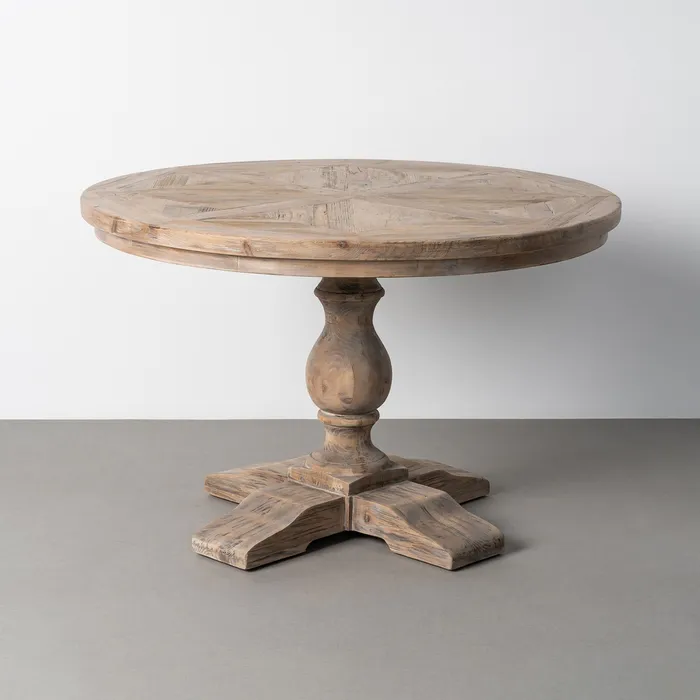 MESA COMEDOR MADERA DE PINO SALÓN 120 X 120 X 76 CM