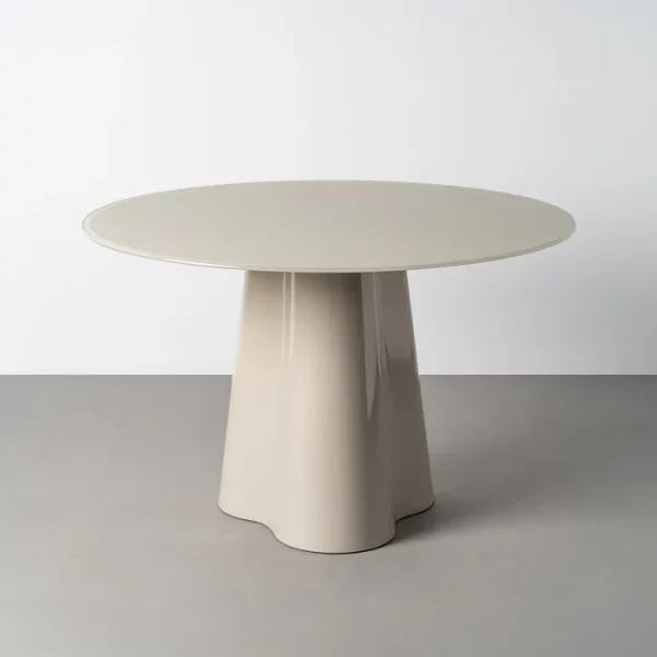 MESA COMEDOR CREMA DM-CRISTAL 120 X 120 X 76 CM