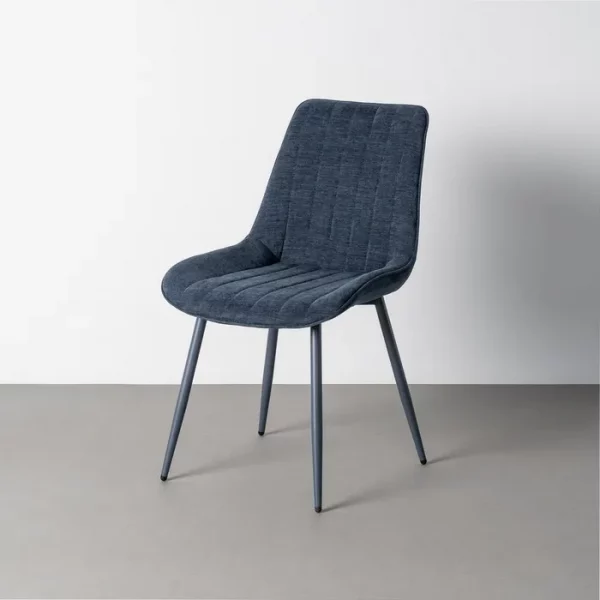 SILLA AZUL TEJIDO-METAL CONTRACT 50 X 60 X 85 CM