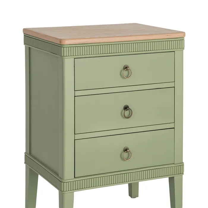 MESITA NATURAL-VERDE MADERA 50 X 38 X 72 CM - Imagen 2