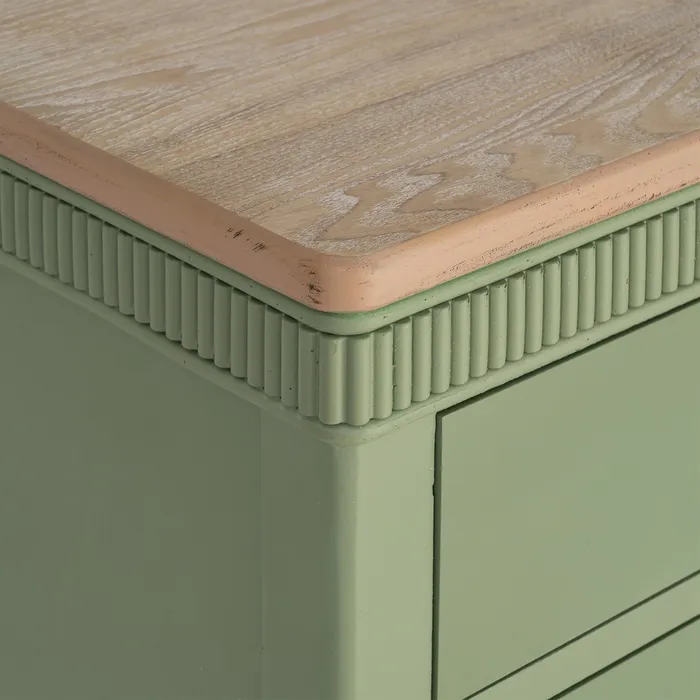 MESITA NATURAL-VERDE MADERA 50 X 38 X 72 CM - Imagen 3