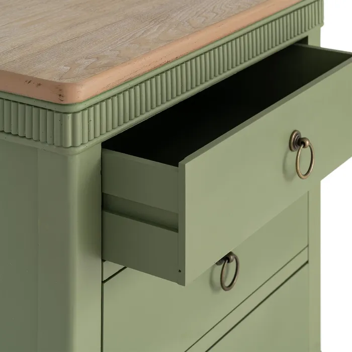 MESITA NATURAL-VERDE MADERA 50 X 38 X 72 CM - Imagen 6