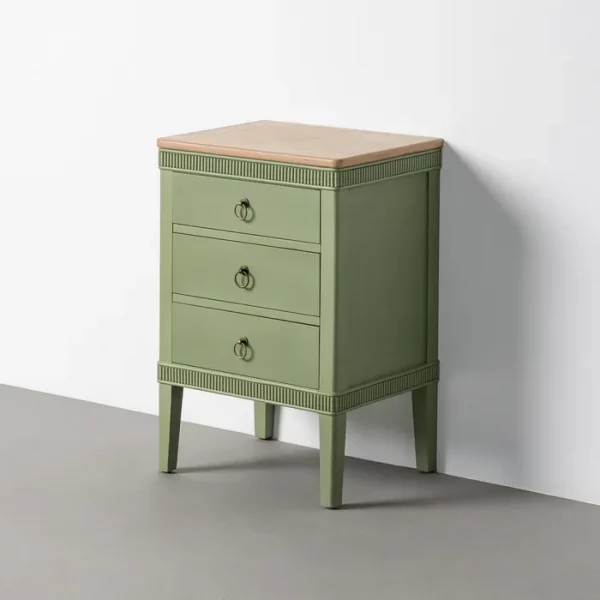 MESITA NATURAL-VERDE MADERA 50 X 38 X 72 CM
