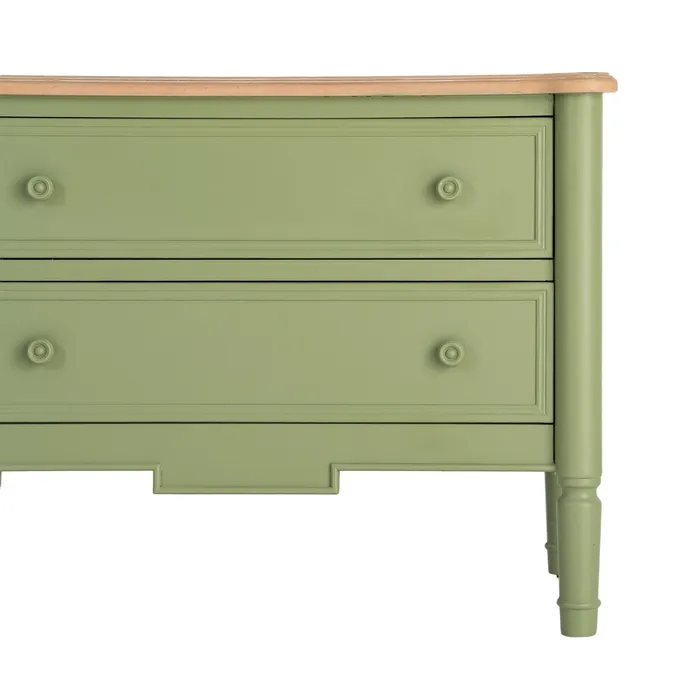 MUEBLE AUXILIAR NATURAL-VERDE MADERA 80 X 45 X 60 CM - Imagen 6