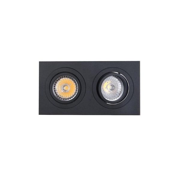 EMPOTRABLE BASICO DOBLE GU10 NEGRO 9587 MANTRA
