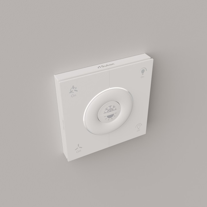 CONTROL DE PARED VENTILADORES SULION NAV10 CON LUZ-PUNTO DE LUZ - Imagen 2