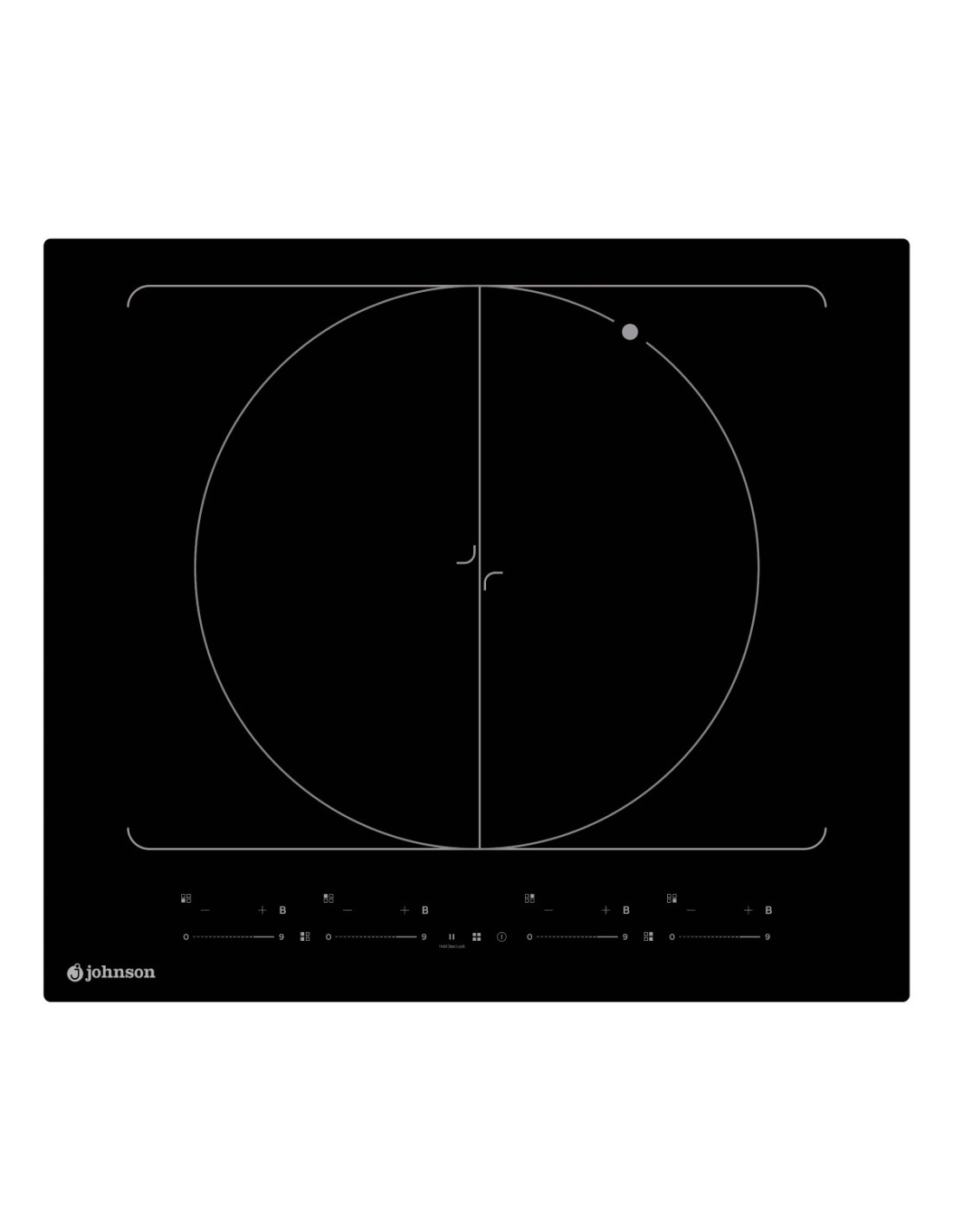 PLACA FLEXINDUCCION JOHNSON PAELLA CONTROL DESLIZANTE NEGRA