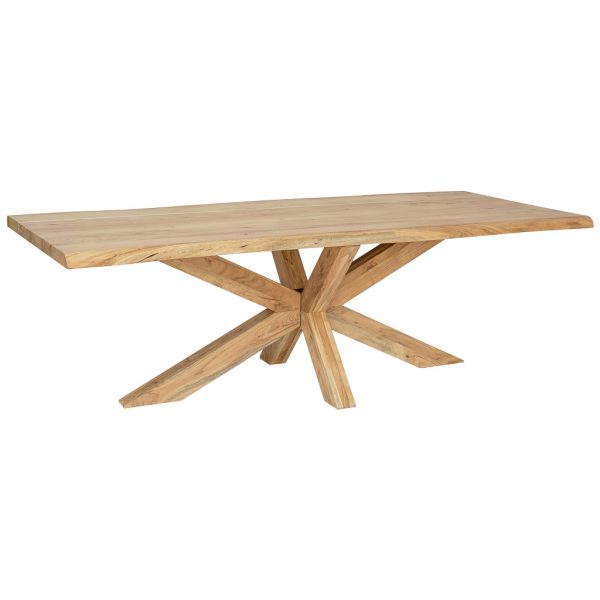 MESA COMEDOR MADERA DE ACACIA MARRÓN 240X100X77CM