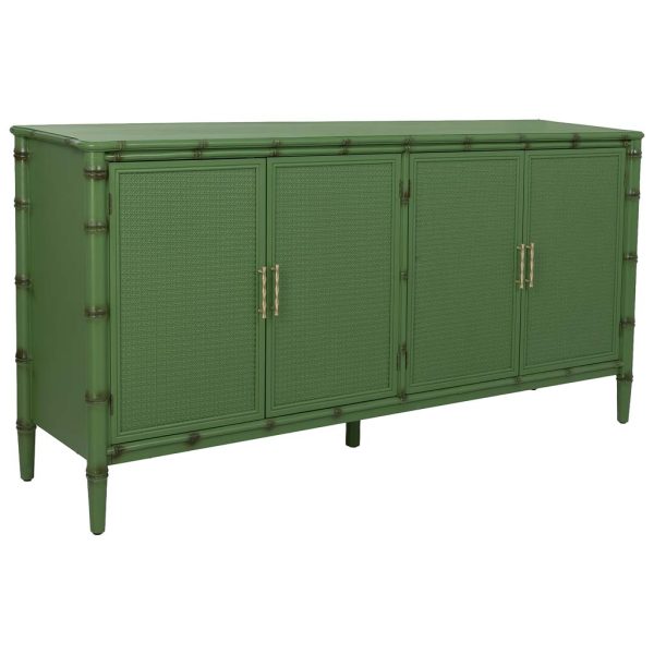 APARADOR 4 PUERTAS MADERA VERDE 178,5X45,5X89CM