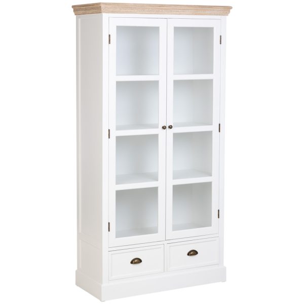 VITRINA MADERA BLANCA 94X41X180,5CM