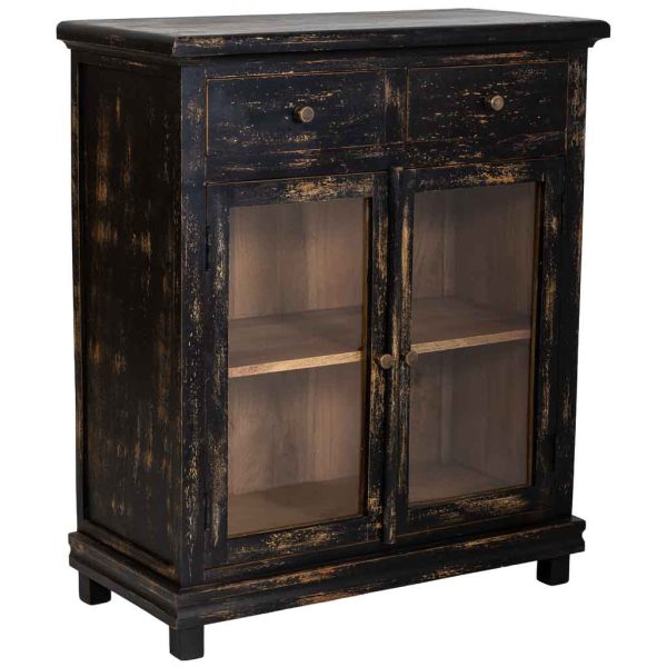 APARADOR MADERA MANGO NEGRO 85X40X100CM