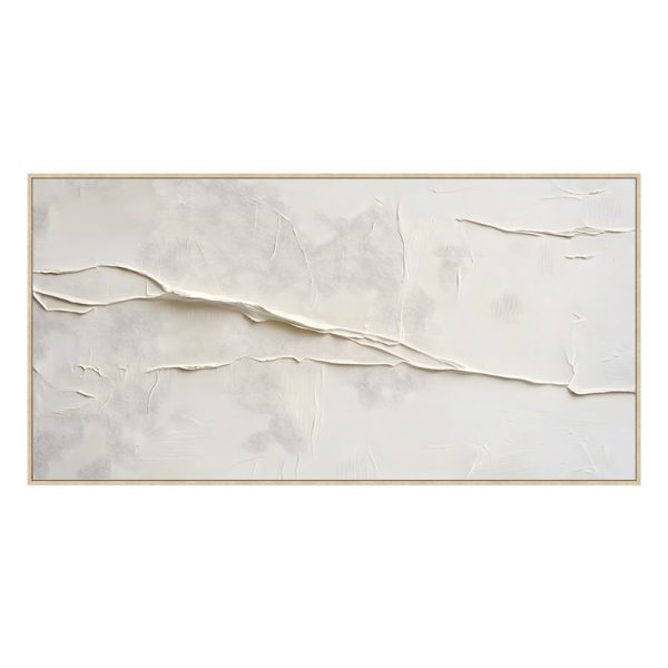 CUADRO LIENZO MARCO MADERA NATURAL 140X70 CM. ABSTRACTO