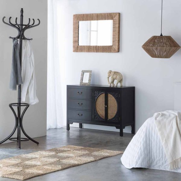 APARADOR MADERA 106X36X73CM NEGRO