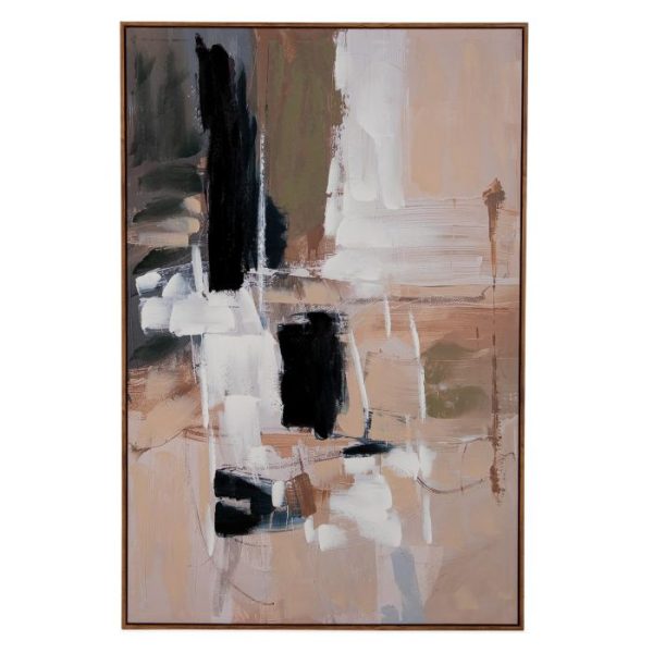 CUADRO ABSTRACTO 80% PINTADO A MANO 80x4x120 CM