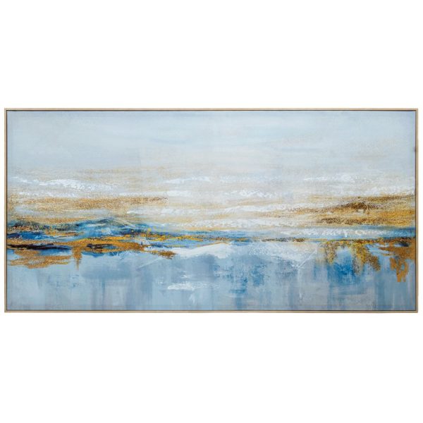 CUADRO LIENZO MADERA C/MARCO 70X140CM MARINA