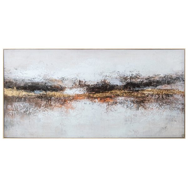 CUADRO LIENZO MADERA C/MARCO 70X140CM ABSTRACTO