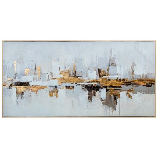 CUADRO LIENZO MADERA C/MARCO 70X140CM ABSTRACTO