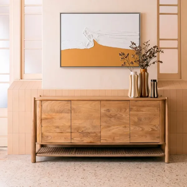 APARADOR NATURAL MADERA DE MANGO 170 X 40 X 80 CM