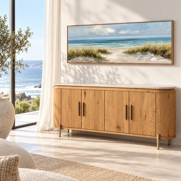 CUADRO LIENZO MADERA C/MARCO MARINA 150X50X3,5CM