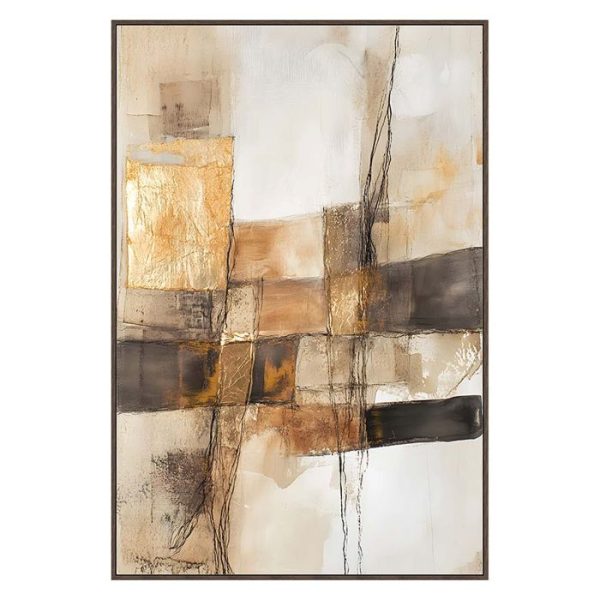 CUADRO ABSTRACTO 80% PINTADO A MANO 83x4x123 CM