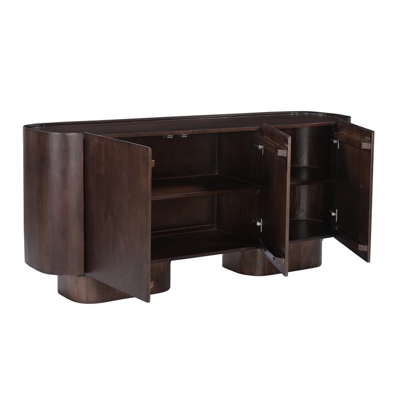 APARADOR MADERA MINDI MARRON 170x40x75 CM - Imagen 2