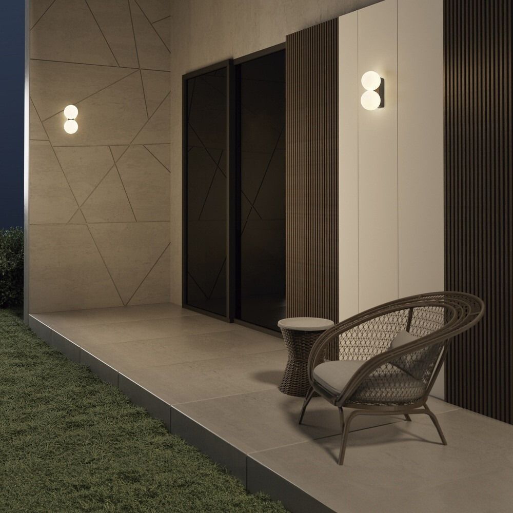 APLIQUE EXTERIOR INTERLAKEN 2*G9 NEGRO 9611 MANTRA