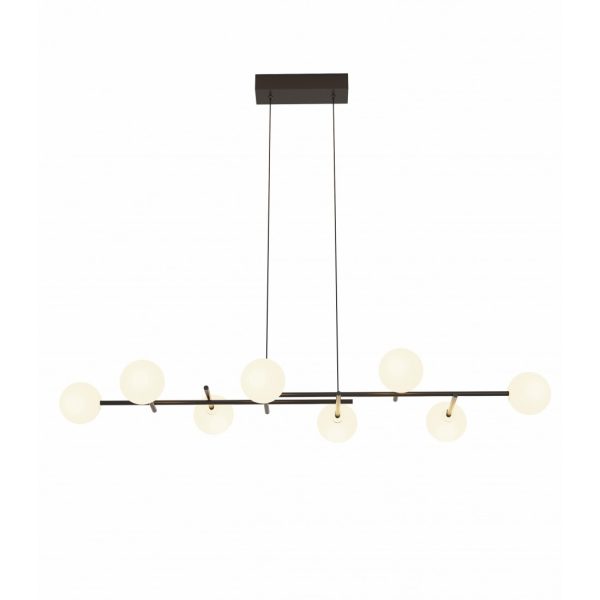 LÁMPARA 8 LUCES LÍNEAL CELLAR NEGRO 7631 MANTRA