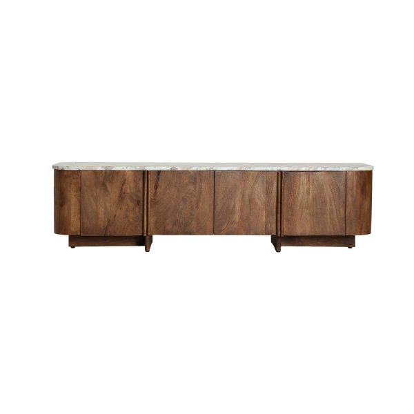 MUEBLE TV DROUX MADERA MANGO MARRÓN MÁRMOL
