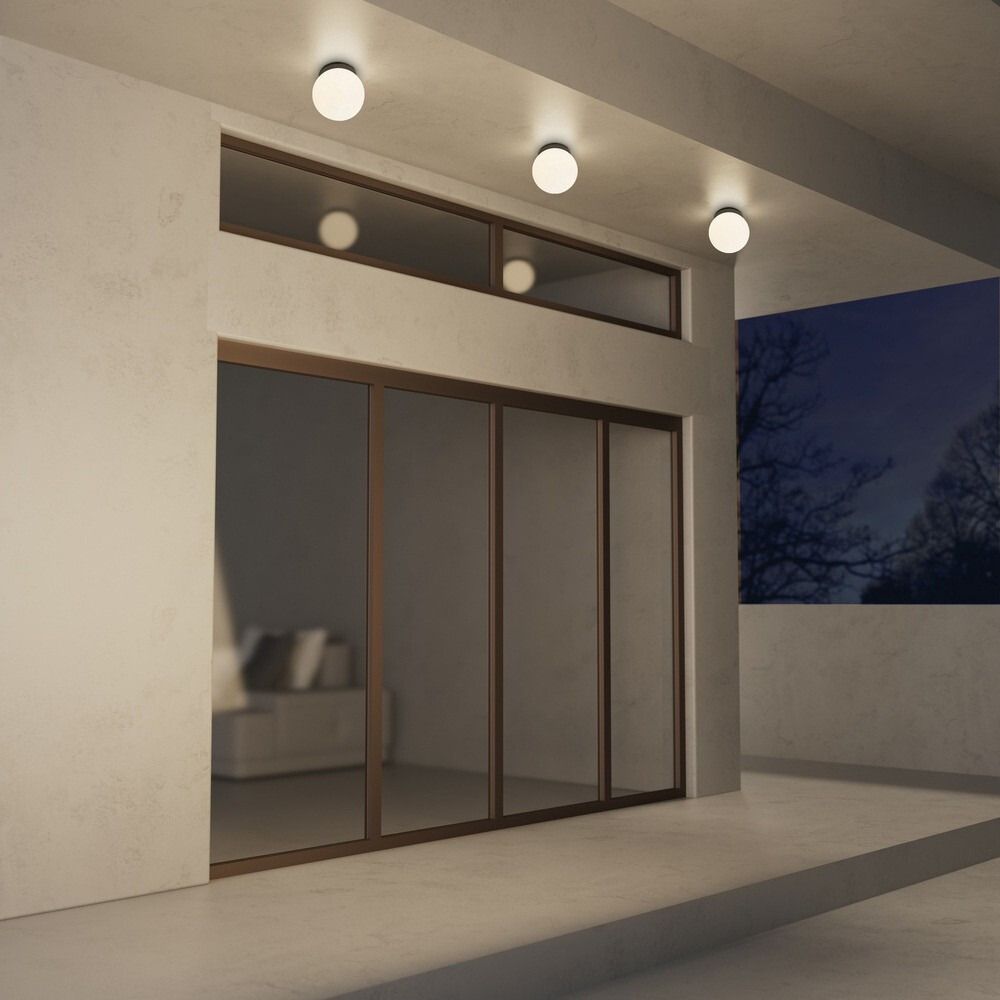 PLAFON EXTERIOR INTERLAKEN G9 NEGRO 9608 MANTRA - Imagen 2