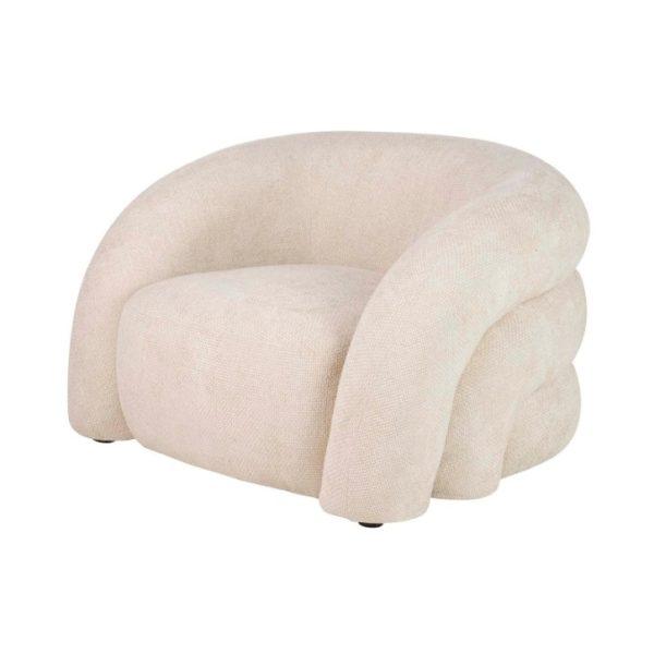 SILLON CHENILLA BEIGE FLUX 100x89x60 CM