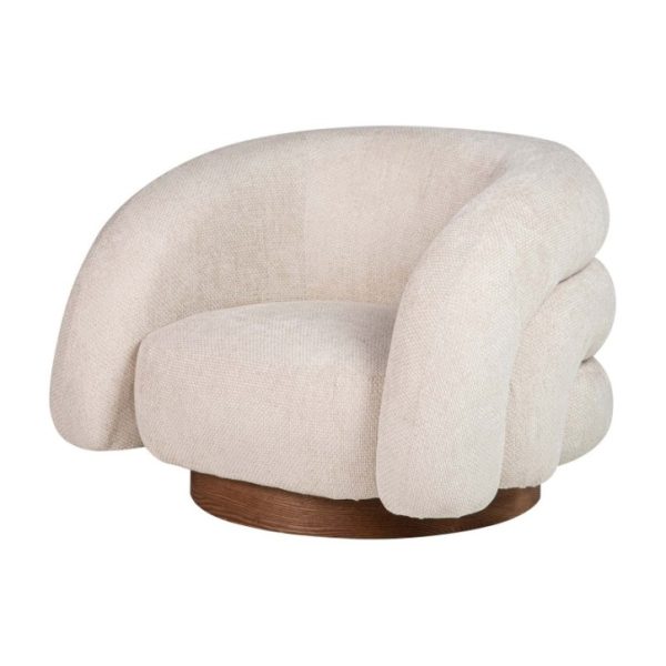 SILLON CHENILLA BEIGE FLUX 100x89x60 CM