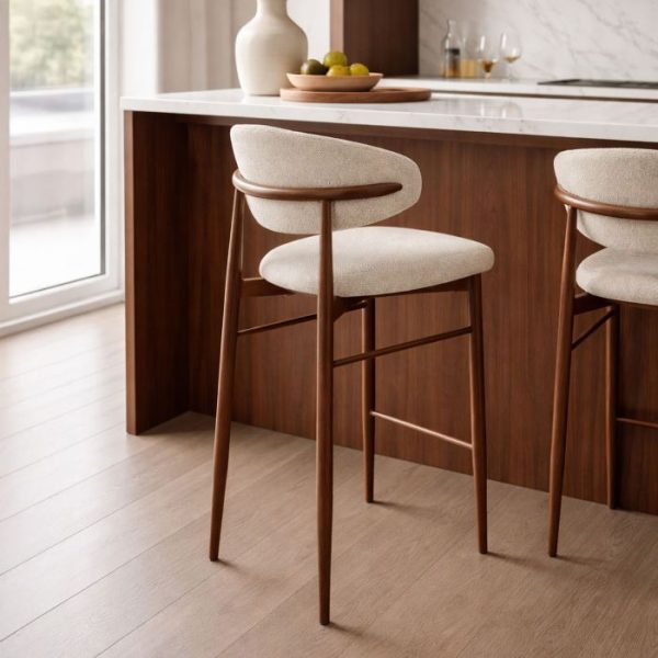 TABURETE ALTO ZOE BEIGE 54,4X52,5X94,5CM