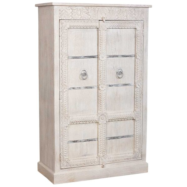 ARMARIO MADERA MANGO BLANCO 98X46X160CM