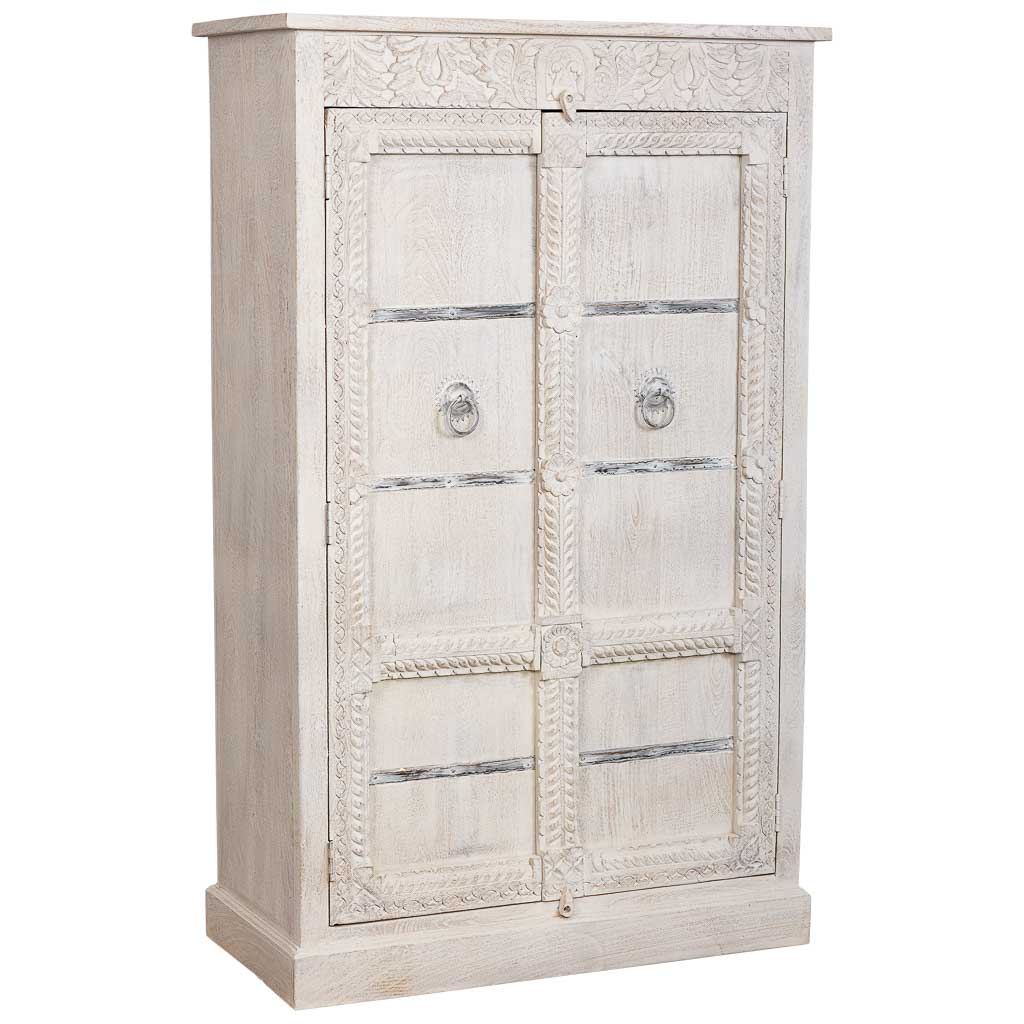 ARMARIO MADERA MANGO BLANCO 98X46X160CM