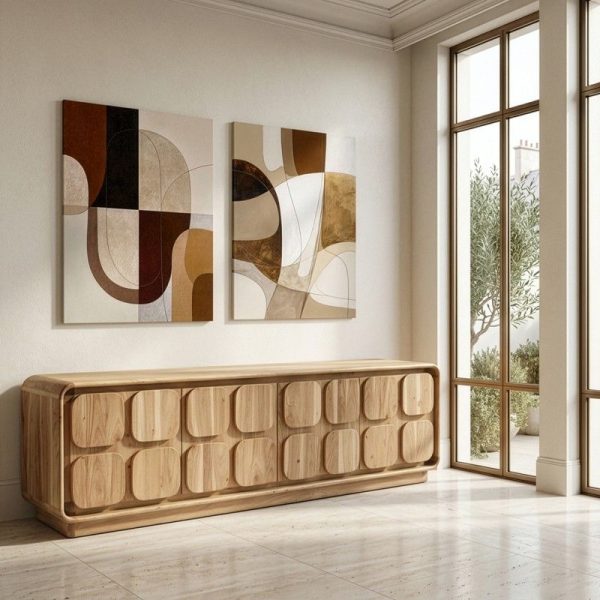 MUEBLE TV MADERA MANGO NATURAL 170X40X50CM