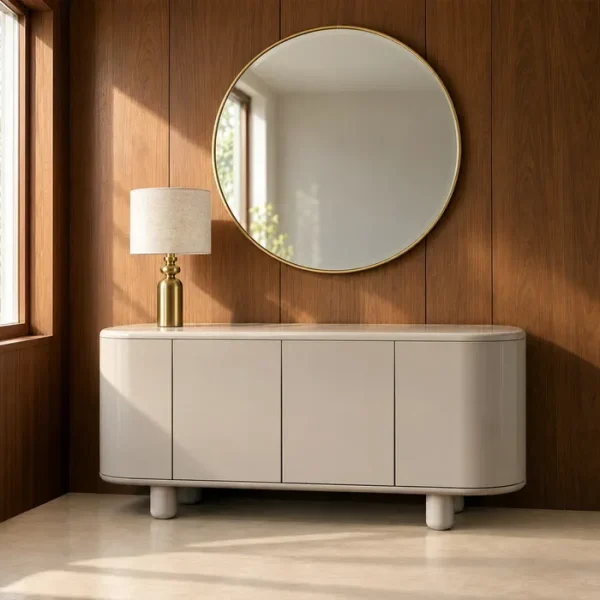 APARADOR LACADO BEIGE DM 160 X 50 X 80 CM
