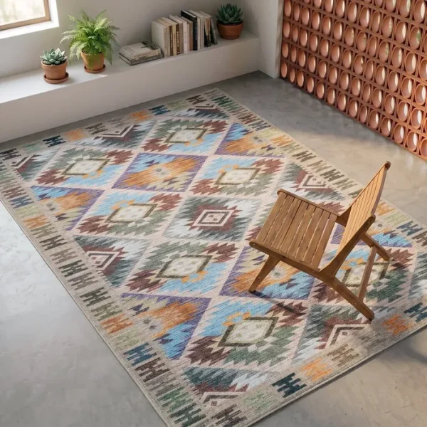 ALFOMBRA KILIM POLIÉSTER ABASÍ 200 X 300 CM