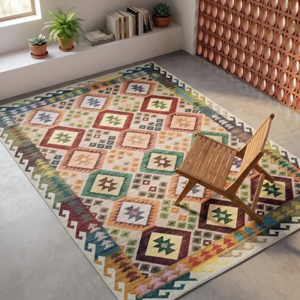ALFOMBRA KILIM POLIÉSTER ABASÍ 200 X 300 CM