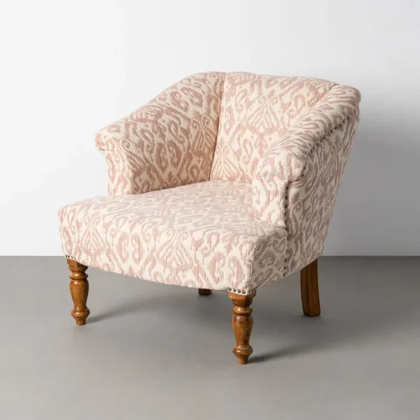SILLÓN ESTAMPADO TEJIDO-MADERA 80 X 80 X 77,50 CM