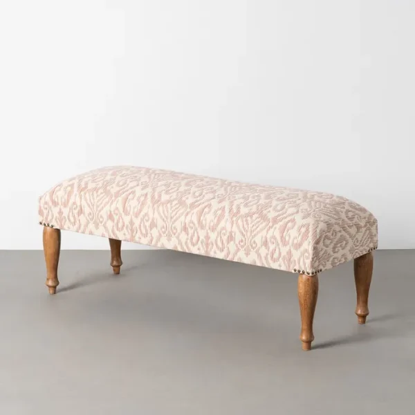 BANCO ESTAMPADO TEJIDO-MADERA 115 X 43 X 43 CM