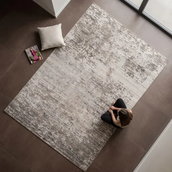 ALFOMBRA ESTAMPADO GRIS VISCOSA 200 X 300 CM