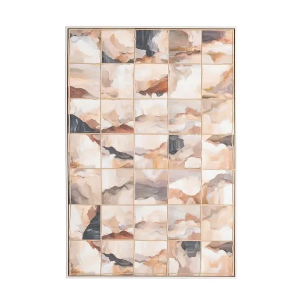 CUADRO PINTURA ABSTRACTO BEIGE LIENZO 80 X 120 CM