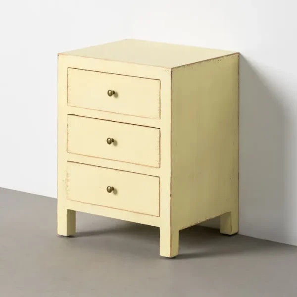 MESITA AMARILLO CLARO DM-MADERA 43 X 34 X 55 CM