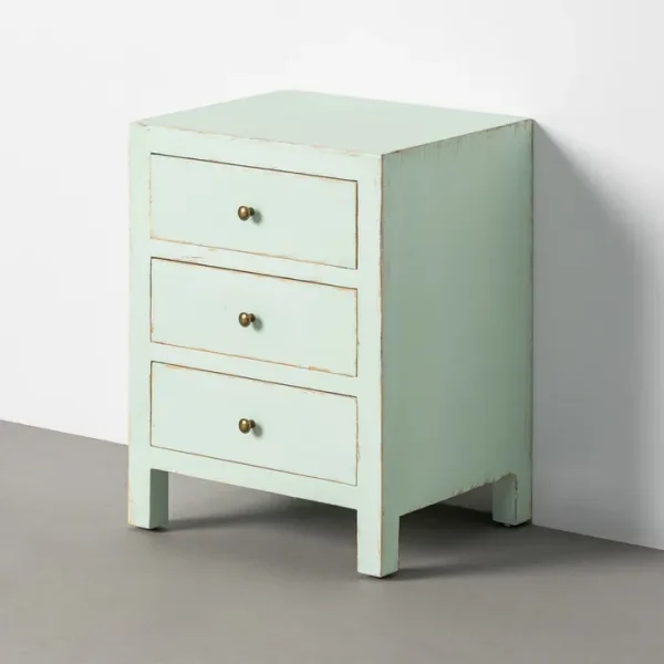 MESITA TURQUESA DM-MADERA 43 X 34 X 55 CM