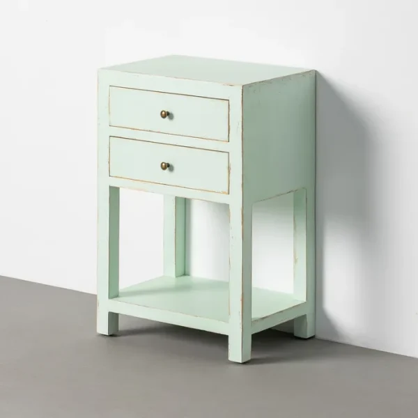 MESITA TURQUESA DM-MADERA 45 X 30 X 66 CM