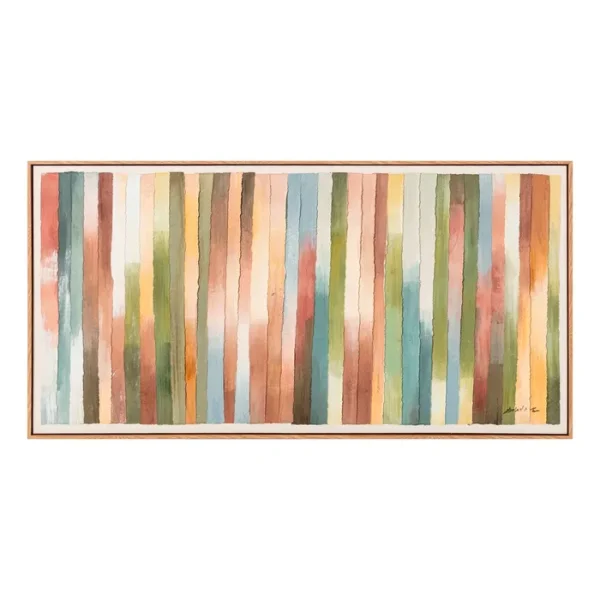 CUADRO PINTURA ABSTRACTO MULTICOLOR 60 X 4,50 X 120 CM