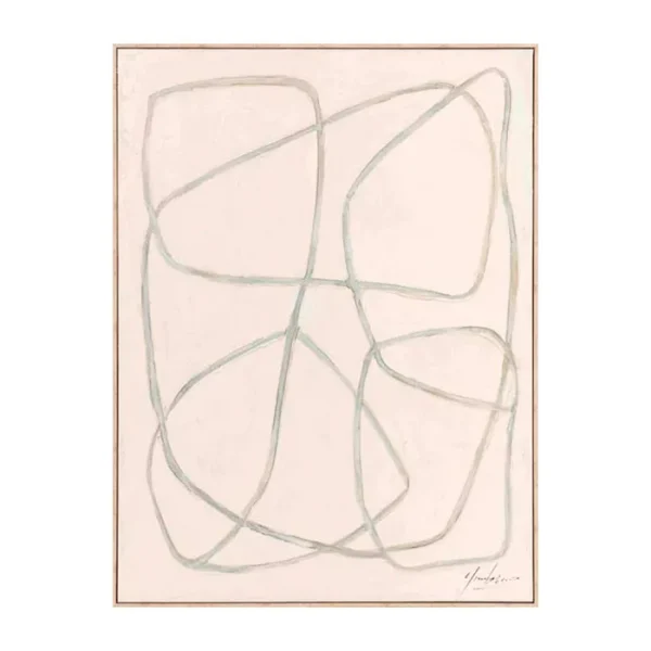 CUADRO PINTURA ABSTRACTO BLANCO 90 X 4,50 X 120 CM