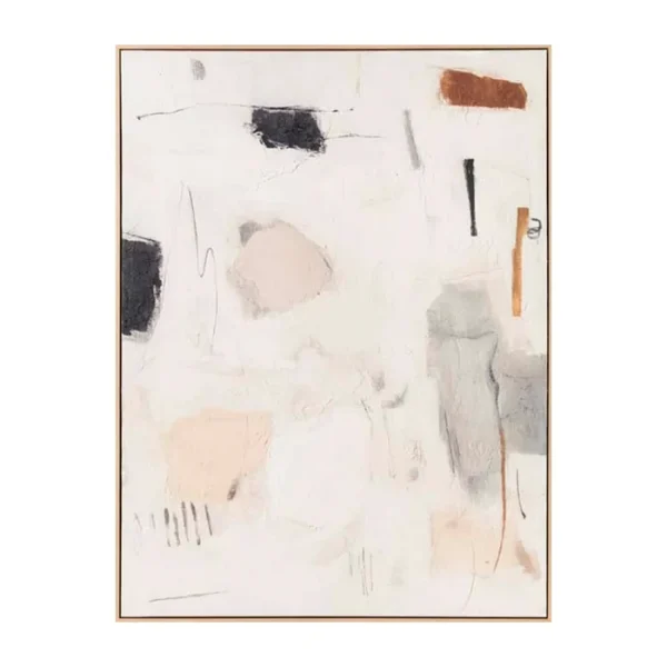 CUADRO PINTURA ABSTRACTO BLANCO 90 X 4,50 X 120 CM
